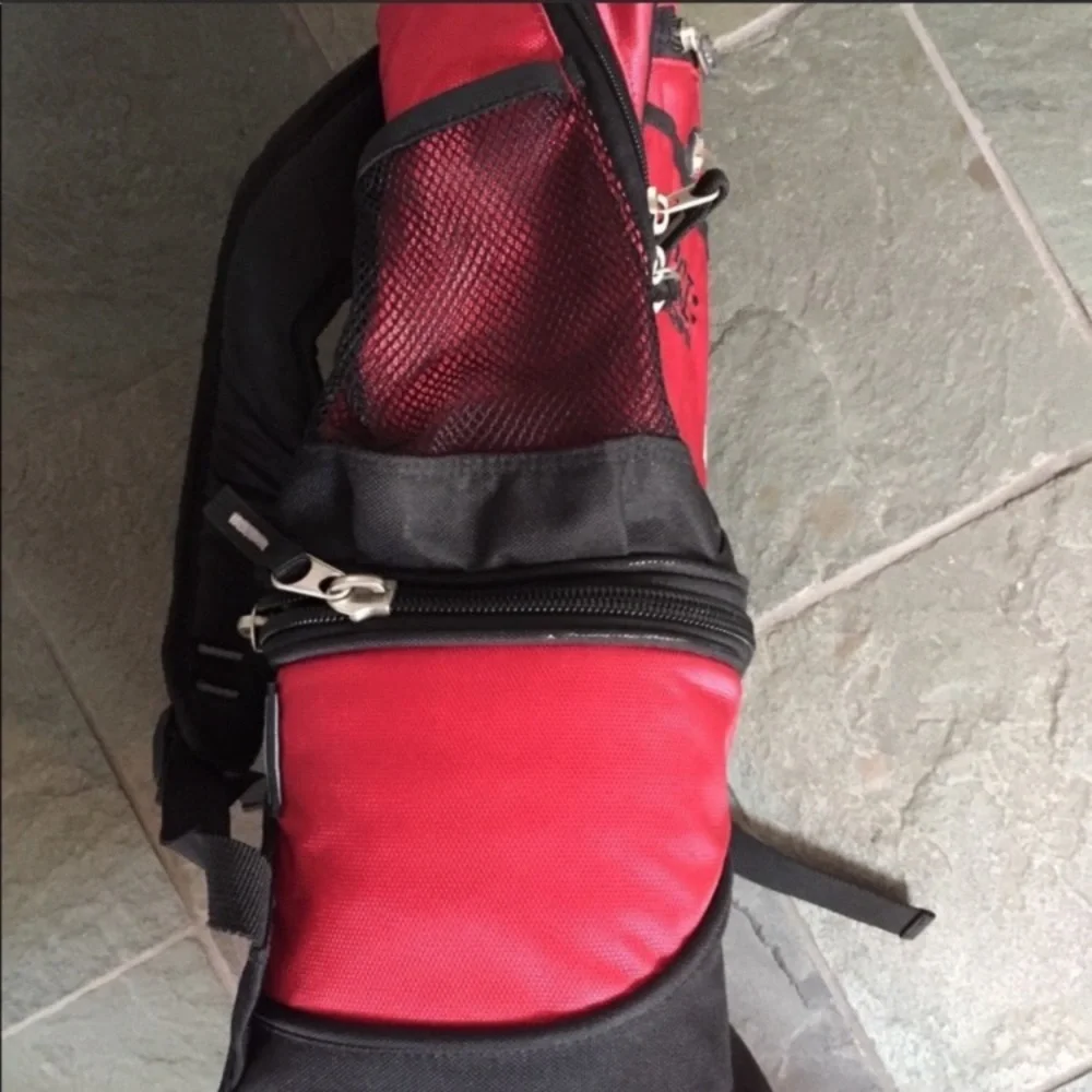 Ogio CSI Miami red and black cooler backpack with multiple compartments